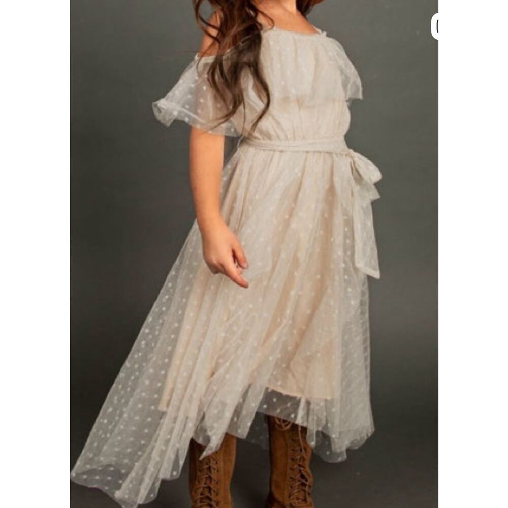 Joyfolie Mia Joy Lauryn Dress in Sand Girl’s Size 6